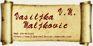 Vasiljka Maljković vizit kartica